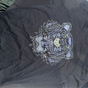 Kenzo Black T-Shirt with Tiger Graphic